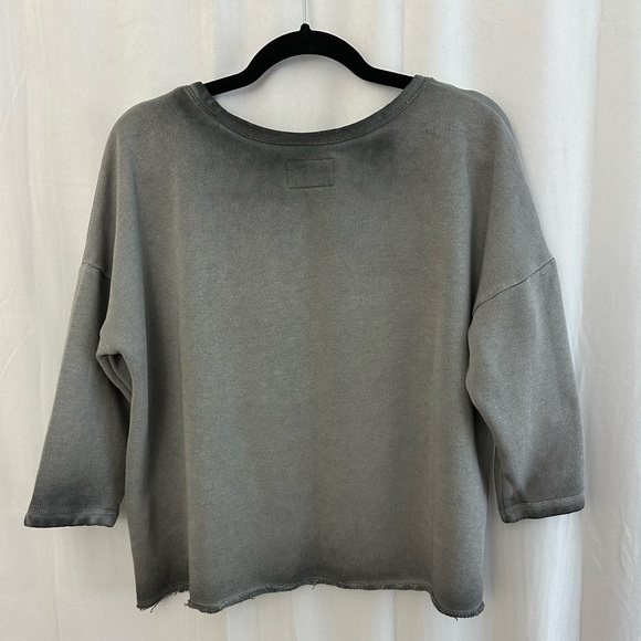 American Eagle Outfitters Gray 3/4 Sleeve Pullover Crewneck Womens Size Small - Picture 5 of 6